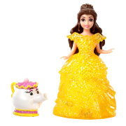 Мини-кукла 'Белль' (Belle), 10 см, Glitter Glider, из серии 'Принцессы Диснея', Mattel [BJF23]