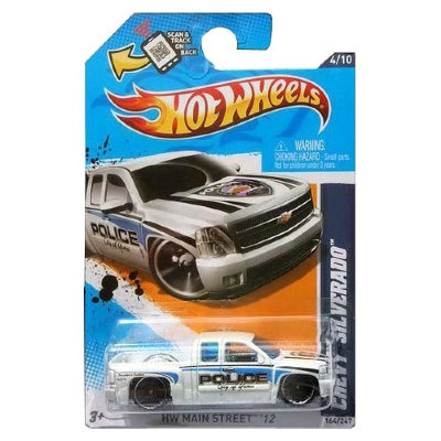 Коллекционная модель полицейского автомобиля Chevy Silverado - HW City 2012, белая, Hot Wheels, Mattel [V5468] Коллекционная модель полицейского автомобиля Chevy Silverado - HW City 2012, белая, Hot Wheels, Mattel [V5468]