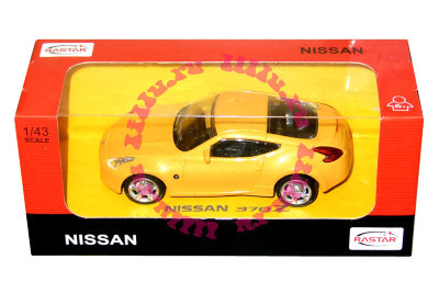 Модель автомобиля Nissan 370Z 1:43, желтая, Rastar [39200y] Модель автомобиля Nissan 370Z 1:43, желтая, Rastar [39200y]