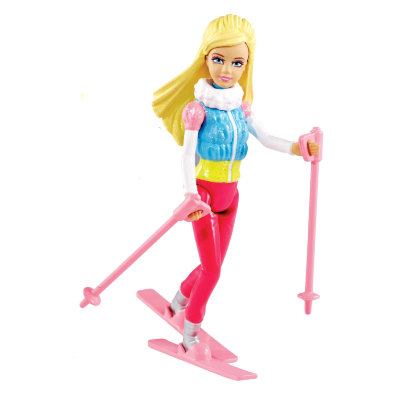 Мини-кукла Барби &#039;Лыжница&#039; из серии &#039;Кем быть?&#039;, 10 см, Barbie, Mattel [CBF84] Мини-кукла Барби 'Лыжница' из серии 'Кем быть?', 10 см, Barbie, Mattel [CBF84]