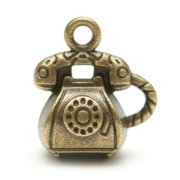 Кукольная миниатюра 'Телефон', 'бронза', 1:12, ScrapBerry's [SCB250105728b]