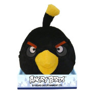 Мягкая игрушка 'Черная злая птичка' (Angry Birds - Black Bird), 20 см, со звуком, Commonwealth Toys [90799-BK]