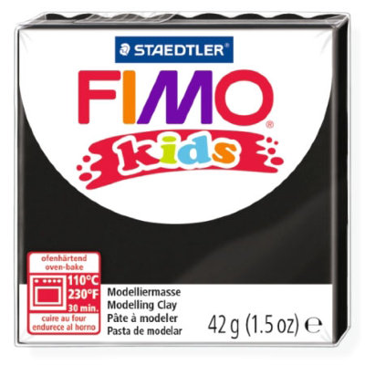 Полимерная глина FIMO Kids, черная, 42г, FIMO [8030-9] Полимерная глина FIMO Kids, черная, 42г, FIMO [8030-9]