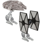 Модели звездолетов 'СИД-Истребитель Первого Порядка' (First Order TIE Fighter) и 'Тысячелетний сокол' (Millennium Falcon), из серии 'Звёздные войны' (Star Wars), Hot Wheels, Mattel [CGW95]