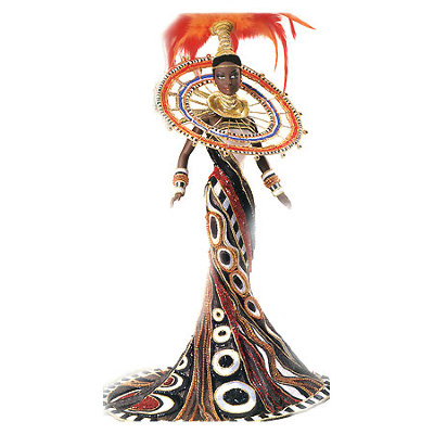 Кукла Барби &#039;Фантазийная Богиня Африки от Боба Маки&#039; (Fantasy Goddess of Africa Barbie by Bob Mackie), коллекционная, ограниченный выпуск, Mattel [22044] Кукла Барби 'Фантазийная Богиня Африки от Боба Маки' (Fantasy Goddess of Africa Barbie by Bob Mackie), коллекционная, ограниченный выпуск, Mattel [22044]
Эта кукла была выпущена в 1999-м году. Ее упаковка может быть несущественно повреждена за долгие годы хранения на складах. Если для Вас важен идеальный внешний вид упаковки, пожалуйста, уточняйте это в комментарии к заказу. 

