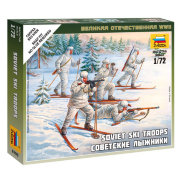 Сборная модель 'Советские лыжники', 1:72, 5 фигур, Art of Tactic, Zvezda [6199]