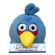 Мягкая игрушка 'Голубая злая птичка' (Angry Birds - Blue Bird), 20 см, со звуком, Commonwealth Toys [90799-BL]