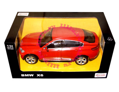 Модель автомобиля BMW X6, красная, 1:24, Rastar [41500r] Модель автомобиля BMW X6, красная, 1:24, Rastar [41500r]