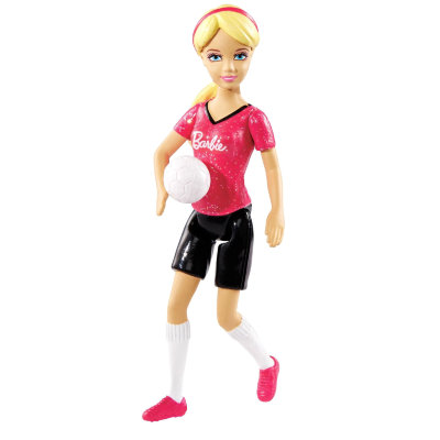Мини-кукла Барби &#039;Футболистка&#039; из серии &#039;Кем быть?&#039;, 10 см, Barbie, Mattel [CBF86] Мини-кукла Барби 'Футболистка' из серии 'Кем быть?', 10 см, Barbie, Mattel [CBF86]