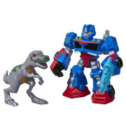 Набор фигурок 'Optimus Prime & T-Rex', из серии Transformers Rescue Bots (Боты-Спасатели), Playskool Heroes, Hasbro [A7276]
