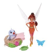 Кукла феечка Fawn (Фауна) и птенец в гнезде, 12 см, Disney Fairies, Jakks Pacific [27058]