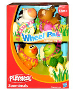 * Набор игрушек '4 веселых друга: коровка, лошадка, утёнок, черепашка', мини, из серии Wheel Pals Animal Tracks, Playskool-Hasbro [39329]