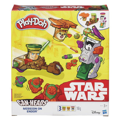 Набор для детского творчества с пластилином &#039;Звёздные Войны: Миссия на Эндоре&#039; (Star Wars: Mission On Endor), из серии &#039;Баночкоголовые&#039; (Can-Heads), Play-Doh/Hasbro [B2524] Набор для детского творчества с пластилином 'Звёздные Войны: Миссия на Эндоре' (Star Wars: Mission On Endor), из серии 'Баночкоголовые' (Can-Heads), Play-Doh/Hasbro [B2524]