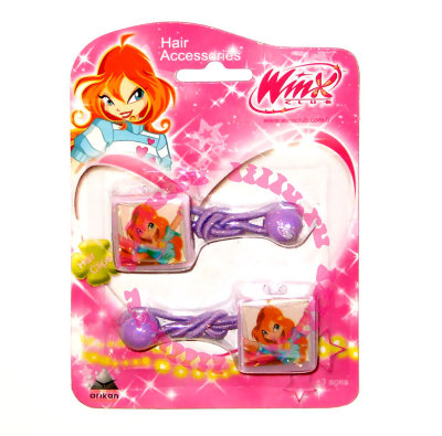 Резинки для волос 'Winx Club - Bloom', 2шт., сиреневые [12706sb] Резинки для волос 'Winx Club - Bloom', 2шт., сиреневые [12706sb]