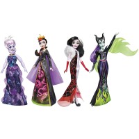 Набор четырех кукол - 'Малефисента, Злая Королева, Круэлла дэ Вилль, Урсула' (Maleficent, Evil Queen, Cruella De Vil, Ursula), из серии 'Злодеи Диснея' (Disney Villains), Hasbro [F5120]