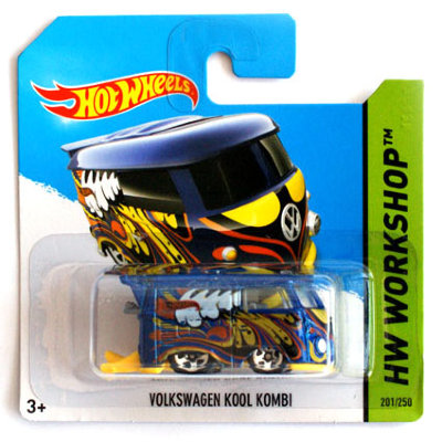 Коллекционная модель микроавтобуса Volkswagen Kool Kombi - HW Workshop 2014, синяя, Hot Wheels, Mattel [BFG01] Коллекционная модель микроавтобуса Volkswagen Kool Kombi - HW Workshop 2014, синяя, Hot Wheels, Mattel [BFG01]