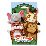 Набор мягких игрушек на руку 'Друзья из зоопарка', 4шт., Melissa&Doug [9081]