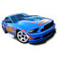 Коллекционная модель автомобиля Ford Mustang GT 2013 - HW Racing 2013, синий металлик, Mattel [X1619] - X1619-1.jpg