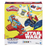 Набор для детского творчества с пластилином 'Звёздные Войны: Люк Скайуокер против Дарта Вейдера' (Star Wars: Luke Skywalker vs. Darth Vader), из серии 'Баночкоголовые' (Can-Heads), Play-Doh/Hasbro [B2525]