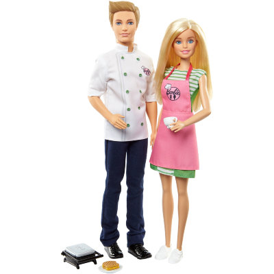 Набор кукол Барби и Кен &#039;Кафе&#039;, из серии &#039;Я могу стать&#039;, Barbie, Mattel [FHP64] Набор кукол Барби и Кен 'Кафе', из серии 'Я могу стать', Barbie, Mattel [FHP64]
