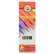 Набор карандашей цветных PROGRESSO, без дерева, 6 цветов, картонная коробка, Koh-i-Noor [8758/6]