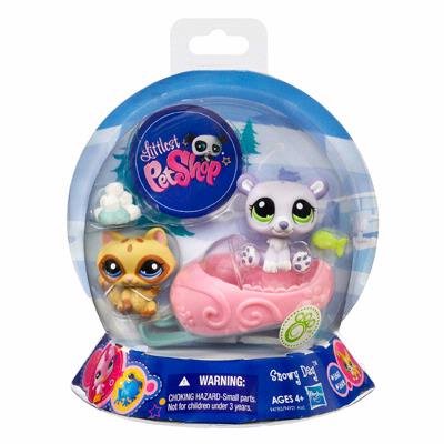 Зверюшки из серии 'Зима' - Полярный Медведь и Енот, Littlest Pet Shop [94785] Зверюшки из серии 'Зима' - Полярный Медведь и Енот, Littlest Pet Shop [94785]