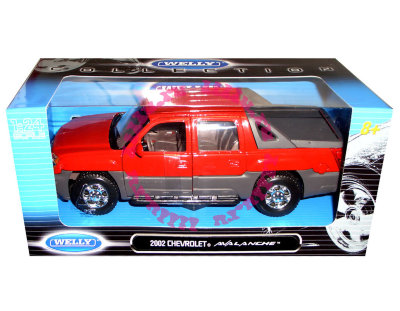Модель автомобиля Chevrolet Avalanche 2002, красная, 1:24, Welly [22094W-RE] Модель автомобиля Chevrolet Avalanche 2002, красная, 1:24, Welly [22094W-RE]