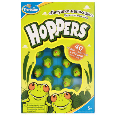 Игра-головоломка 'Hoppers' - 'Лягушки-непоседы', обновленная версия, Thinkfun [6703] Игра-головоломка 'Hoppers' - 'Лягушки-непоседы', обновленная версия, Thinkfun [6703]